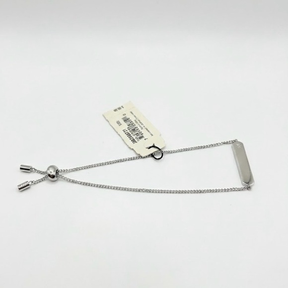 Fossil Silver Tone Starburst Bar Slider Bracelet - Picture 2 of 4